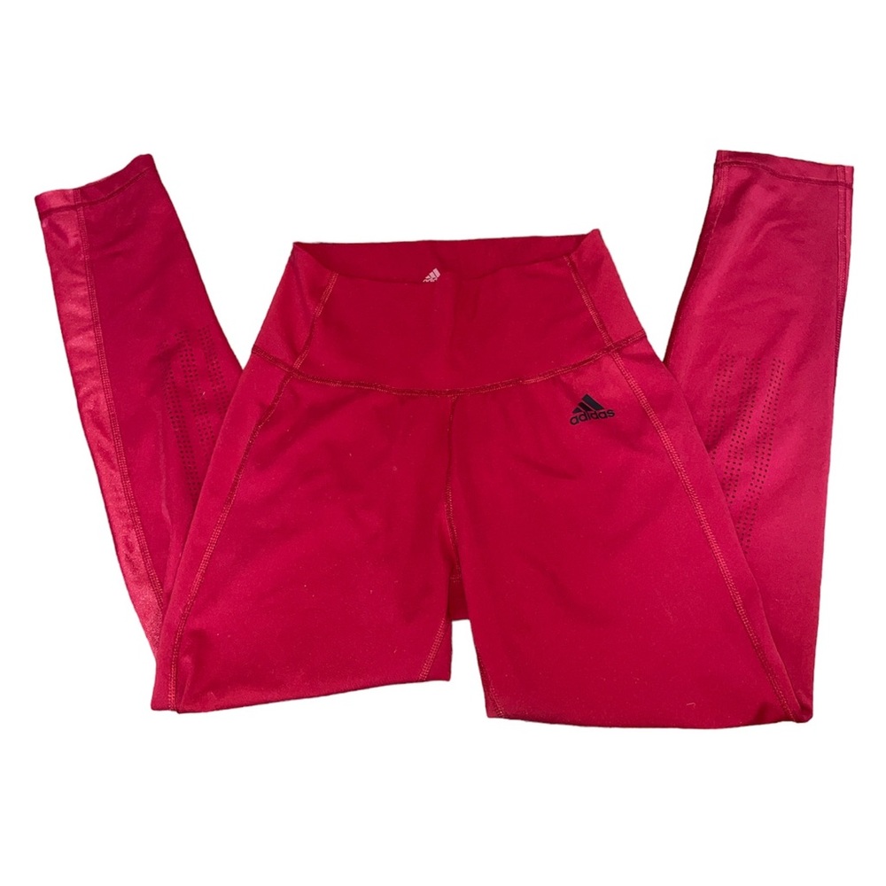 Red adidas leggings 
Size small